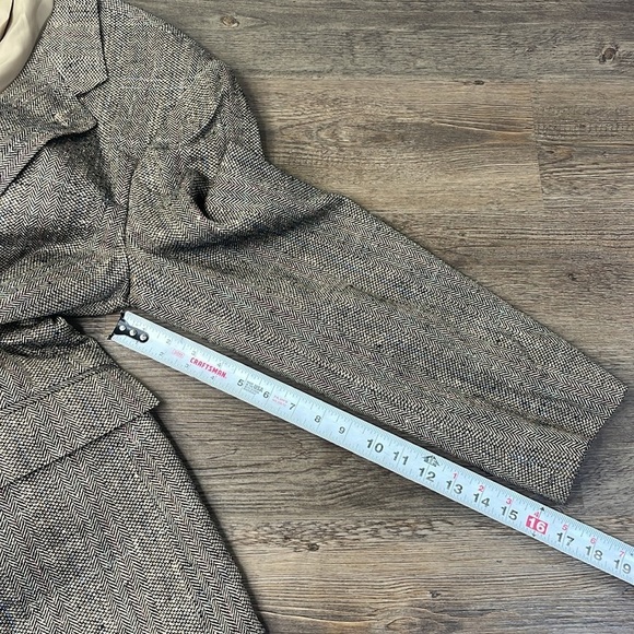 Vintage Foreman & Clark Men’s Tweed Brown Sport Coat, Suit Jacket, size 42R - Picture 6 of 10